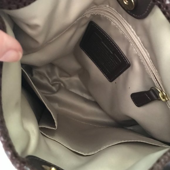 Coach Penelope Gold and Brown Soft Mill Cowhide Leather Bag - Picture 8 of 9